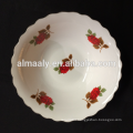 porcelain salad bowl with 4 decal ceramic salad bowl